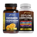 Diosmin Hesperidin & Ceylon Cinnamon Bundle, 180 Capsules w/ACV, Turmeric, Ginseng, Alpha Lipoic Acid & Black Pepper Extract, Non-GMO & Gluten-Free Hesperidin and Diosmin Supplement