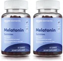 Éléments - Mélatonine 10mg Gommies, soutient le repos sommeil, fraise, 60 comte (précédemment révly) (paquet de 2)