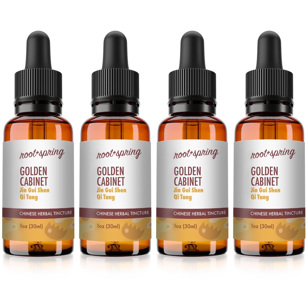 Golden Cabinet – Jin GUI Shen Qi Tang – Jin GUI Shen Qi Wan Herbal Tincture (Liquid Extract) - Concentrate with Dropper - Natural TCM Herb Blend Supplement 1 oz (Pack of 4)