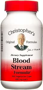 Christopher's Original Formulas Blood Stream Formula - Blutzirkulationsergänzungsmittel - unterstützt Erzgang Elastizität, Clean & Pure Bloodstream