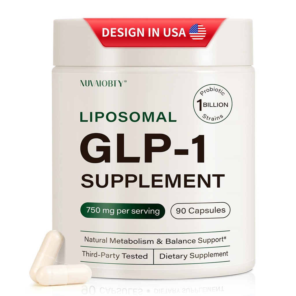 GLP-1 Supplement for Women and Men, Hunger & Metabolism Support - Support GLP1 Naturally, with Prebiotic & Probiotic Blend-90 Capsules