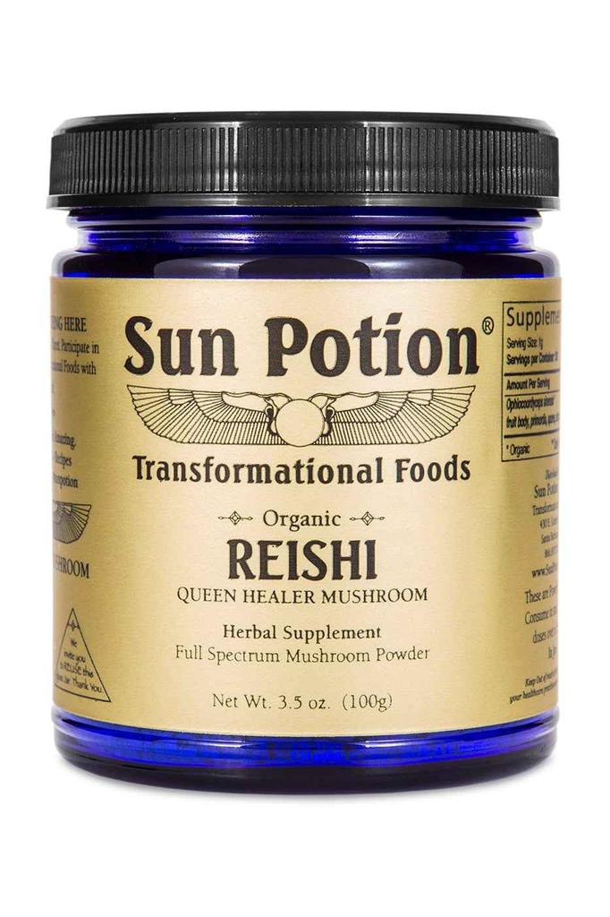 Polvere di funghi di pozione del sole Reishi (organico) - (100g)
