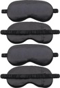 4 Pack Sleep Mask for Women & Men, 100% Blackout Silky Eye Cover, Zero Eye Pressure Soft Satin Blindfold with Elastic Adjustable Strap, Lightweight Night Eyes Shade for Travel Nap Side & Back Sleepers
