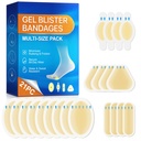 Blister Bandages for Feet, 21PCS Hydrocolloid Blister Prevention Pads, Waterproof Cushioning Gel Tape for Running, Hiking, Heel, Ankle, Blister Prevention & Recovery