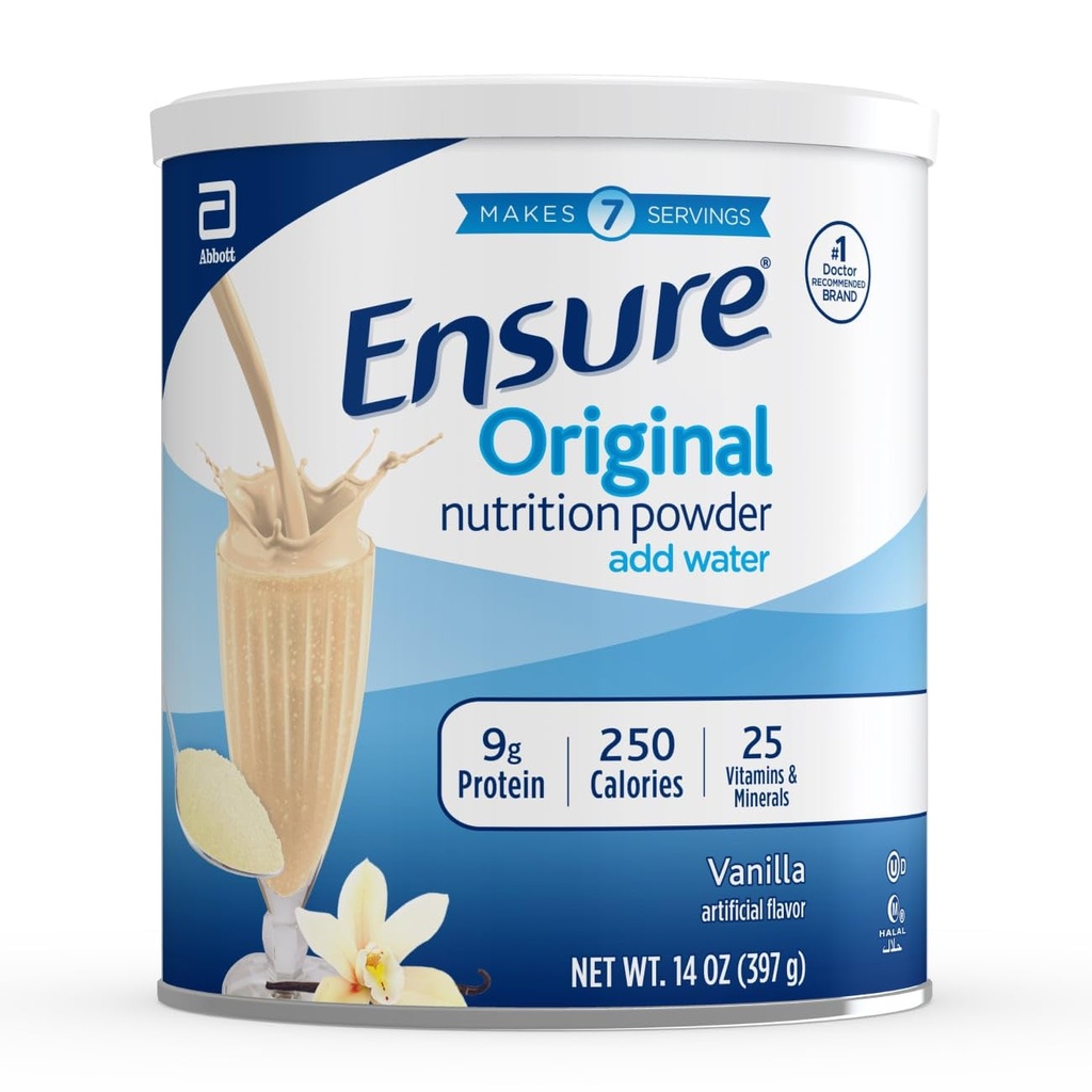Assurez-vous de la poudre de nutrition originale avec 9g de protéines par portion, vanille, 14 onces