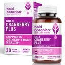 Bold Cranberry Plus – 36 mg PAC – 100 % PAC soluble – Urinaire Tract UTI Support- Pilules de canneberge pour les femmes et les hommes- avec vitamine C non OGM – 30 capsules végétaliennes