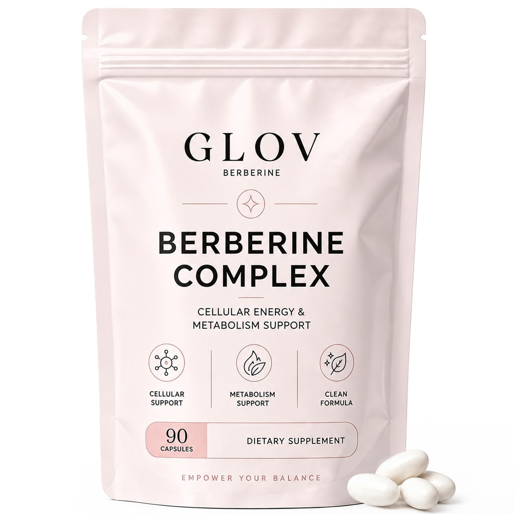 Glov Berberine Complex, Berberine Supplement, Cellular Energy & Metabolism Support Formula, Plant-Based Daily Wellness Supplement, Clean Herbal Blend, 90 Capsules