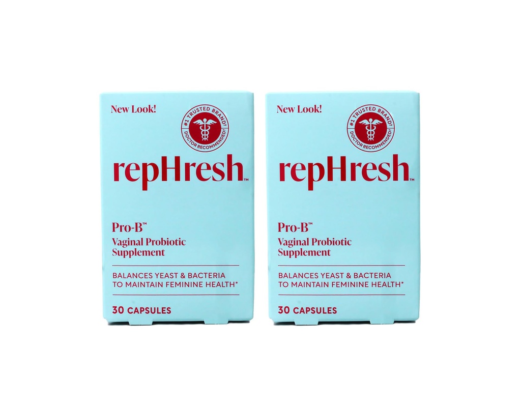 RepHresh Pro-B Supplément probiotique vaginal, 30 capsules, boîte de 2