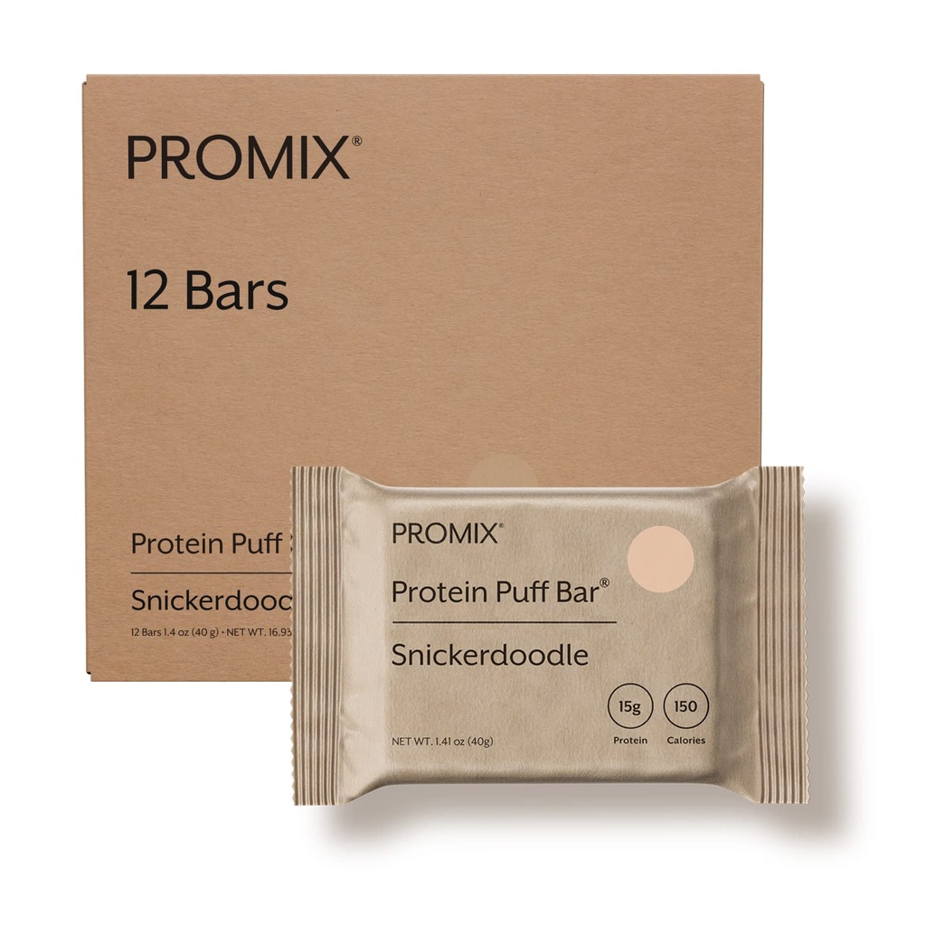 Promix Nutrition Protein Puff Bars, Snickerdoodle - 12 Bars