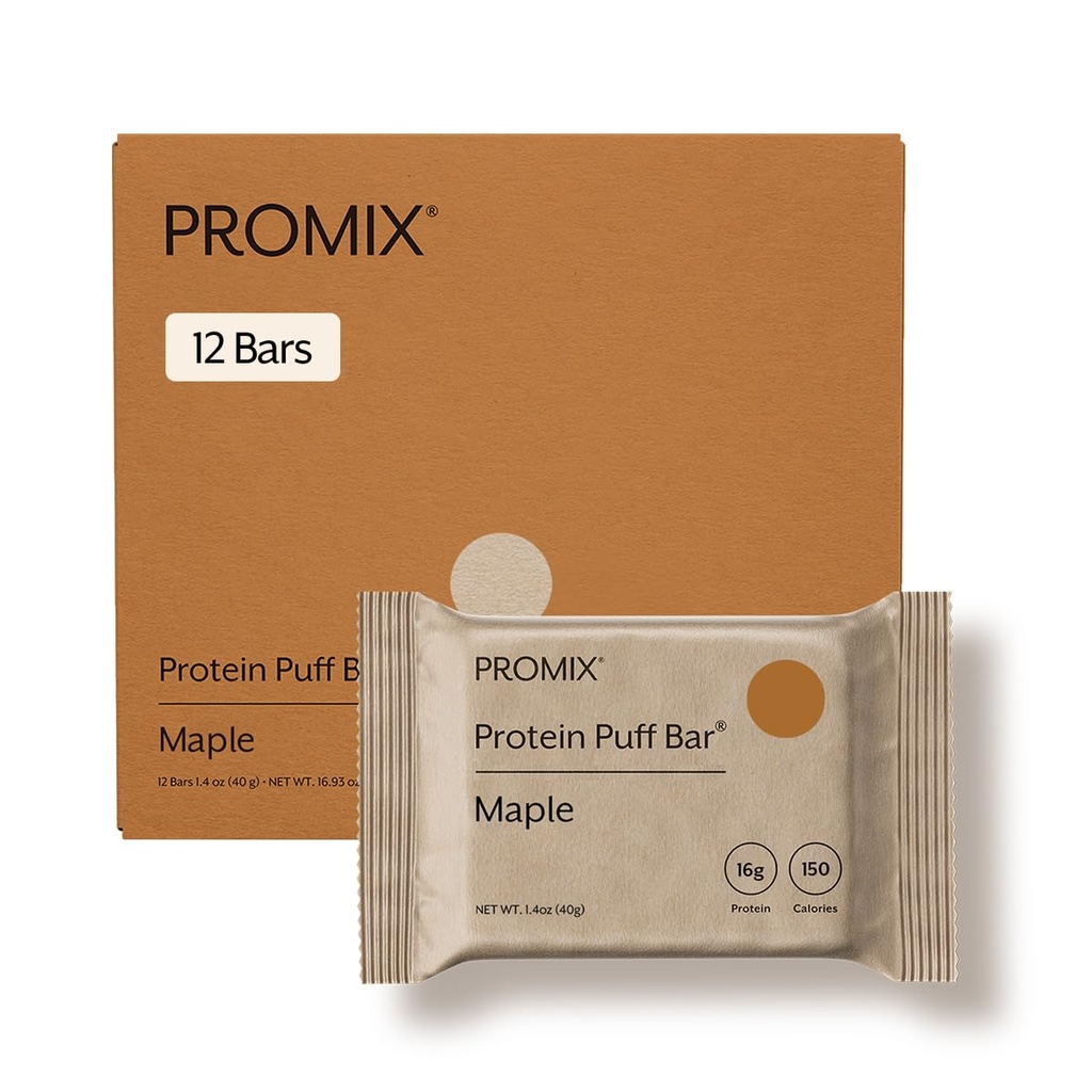 Promix Nutrition Protein Puff Bars, Maple - 12 Bars