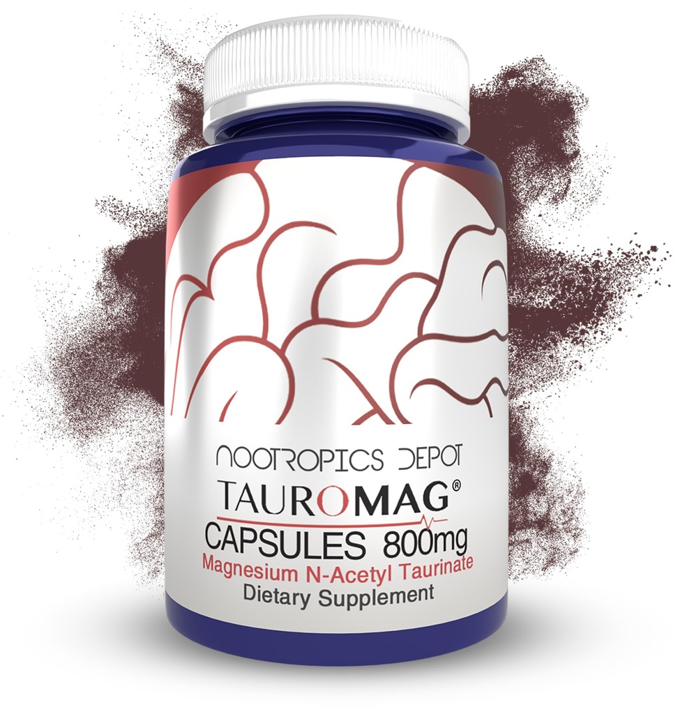 Nootropics Depot Tauromag Capsules: 800mg Magnésium N-acétyl Taurinate: 30 Nombre
