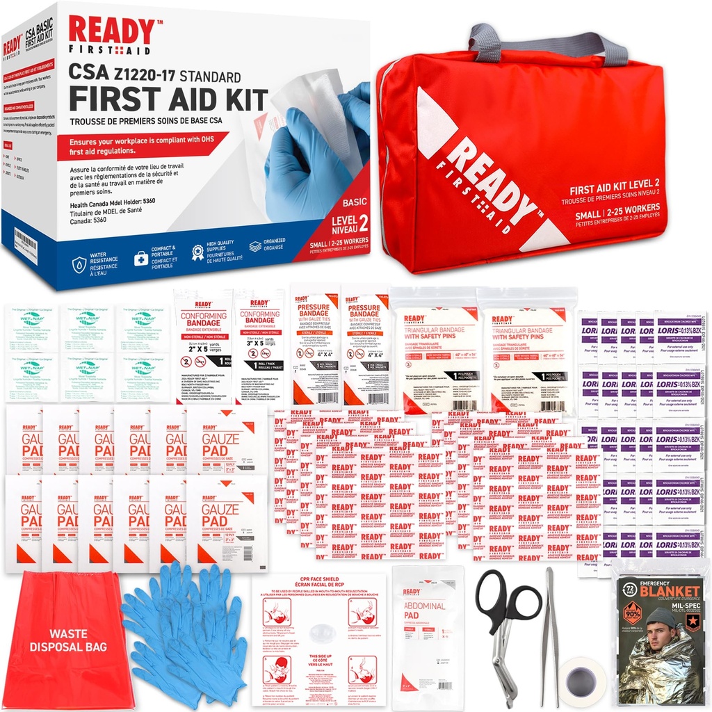 Ready First Aid CSA Type 2 Basic Workplace First Aid Kit for 2-25 Workers