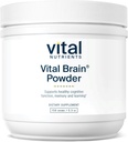 Vital Nutrients Vital Brain Powder | Phosphatidylserine, Acetyl-L-Carnitine Brain Supplement | Nootropic | Healthy Cognitive Function, Memory, Learning* | Gluten, Dairy, Soy Free | Non aromaed | 150g