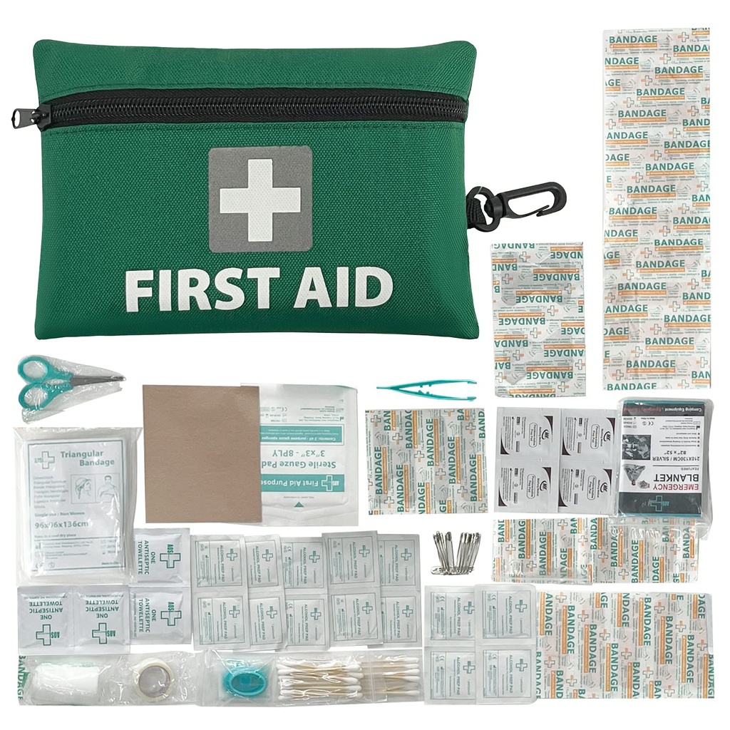 Clevinger Mini First Aid Kit, 92pcs Small First Aid Kit - Includes Emergency Foil Blanket, Scissors for Travel, Home, Office, Vehicle, Camping, Workplace & Outdoor, ARTG Number 400670 (3)