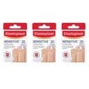 Elastoplast Sensitive Skin Tone Plasters - Light (60 Pack) | Bacteria Shield Protects Against Infection | Includes 2 Sizes | Breathable Material | Hypoallergenic Plasters for Sensitive Skin