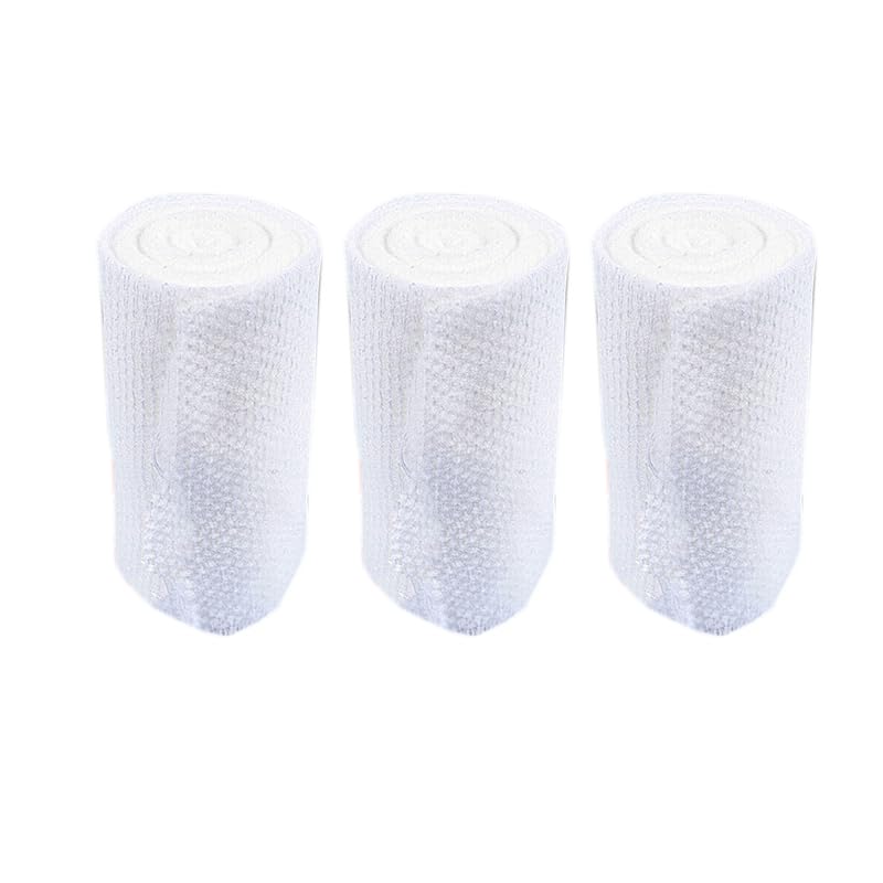 Leona Co 3 Rolls Self-Adhesive Cohesive Wrap Bandage Roll Gauze Tape Flexible for First Aid, Sports, and Medical Use