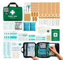 220 Piece Premium First Aid Kit Bag - Includes 2 x Cold (Ice) Packs and Emergency Blanket for Home, Office, Car, Caravan, Workplace, Travel and Sports
