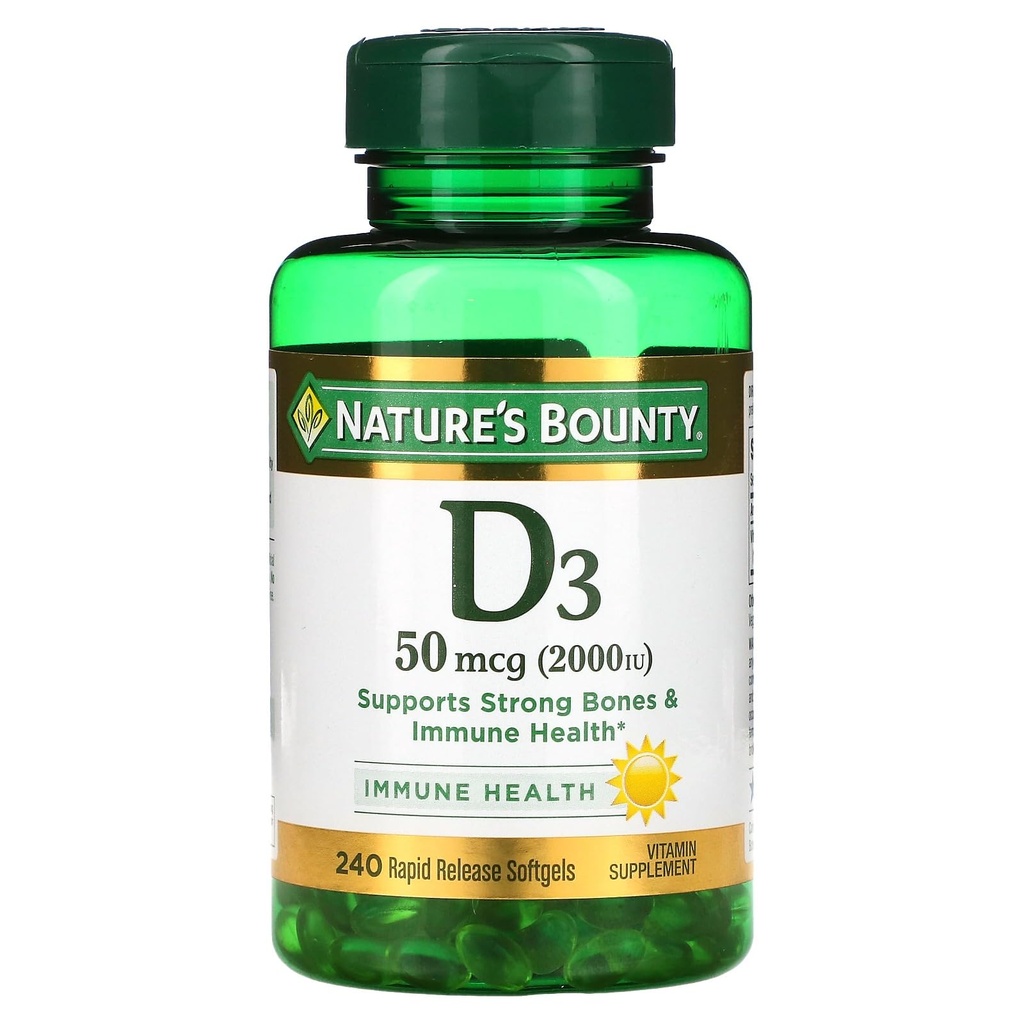 Nature's Bounty D3-2000 IU, 240 Softgels (Pack von 2)