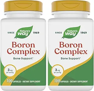 Nature's Way Boron Complex, soutient la santé osseuse*, 100 capsules (paquet de 2)