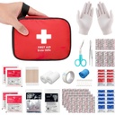 HONYAO® Portable First Aid Kit, 90 Pieces, Mini First Aid Kit, First Aid Bag for Home Car Travel Motorcycle Outdoor Hiking Camping