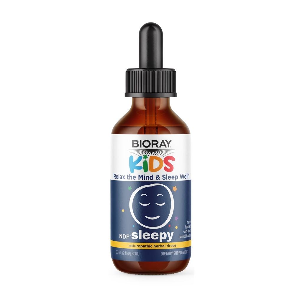 BIORAY Kids NDF, Maple - 2 fl oz - Attraverso la notte - Non OGM, Vegan, Gluten Free - 1-2 mesi di fornitura