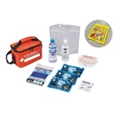 As One 60-3140-55 Heatstroke First Aid Kit, 9 Types of Carry, Heat Protection, Cooling Towel (Blue or Gray)