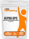 BulkSupplements.com Polvere alfa GPC - Supplementi colina, Alfa GPC 300mg - Senza glutine e senza glutine, 600mg per porzione, 1kg (2.2 lbs) (Pack of 1)