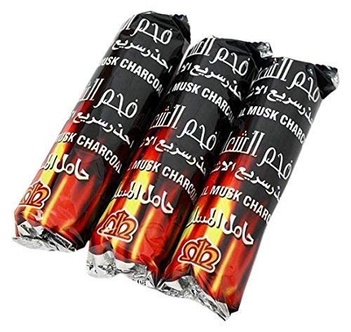 Magic Charcoal Tablets for Burning Dhoop Oudh Bakhoor and Loban (Pack of 3 (30 Tablets)