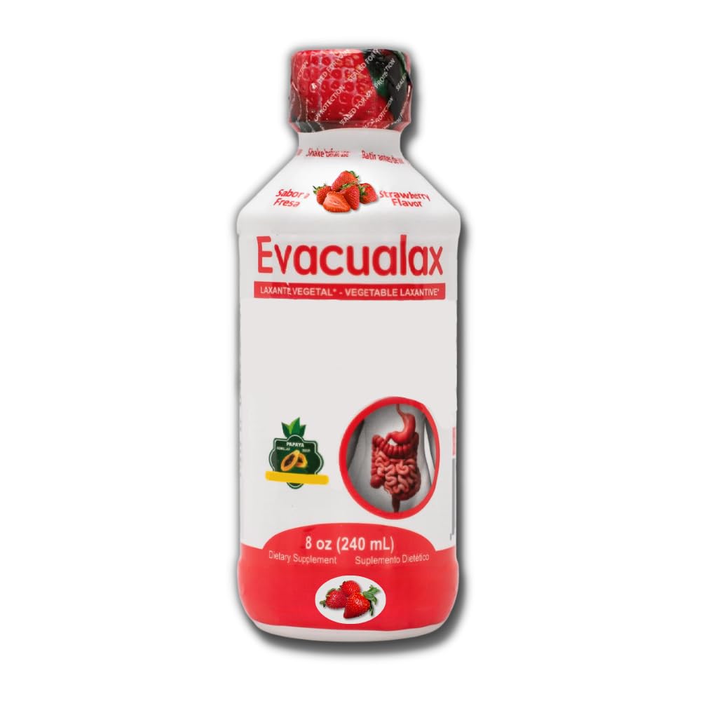 Senna Liquid Laxative für Erwachsene & Kinder - Erdbeeren Flavor, Natürliche Senna Blatt & Prune - Hocker Weichspüler für Verstopfung Relief - Kräutersirup für Bowel-Unterstützung, Verdauungsreiniger - 8oz