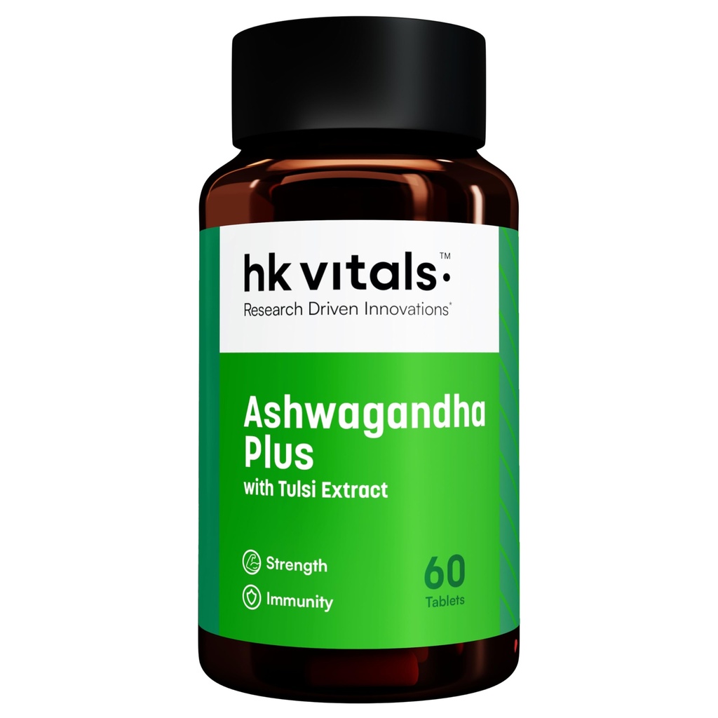 hk vitals Ashwagandha Plus with Tulsi Extract 500mg, 60 Tablets