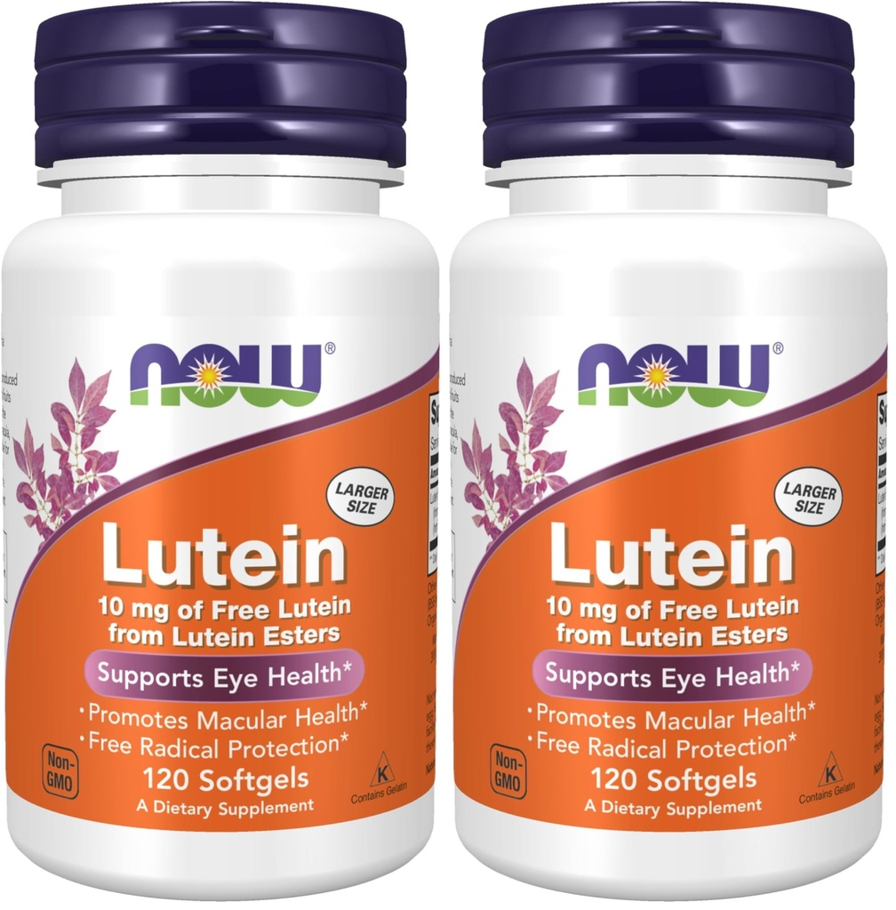 JETZT Lebensmittel Lutein 10 mg Softgels, 120 (Pack von 2)
