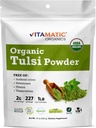 Vitamatic Certificata USDA Organic Tulsi (Santo Basilio) Polvere – 1 Pound (16 once) – Erbe adaptogenica per lo stress, l'immunità e il benessere generale