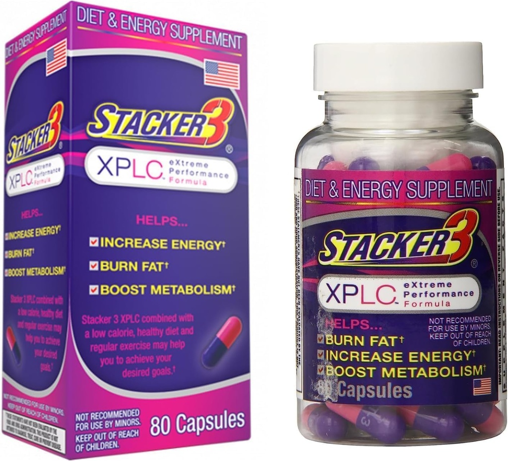 Stacker 3 XPLC générique - 80 capsules - y compris corde de saut