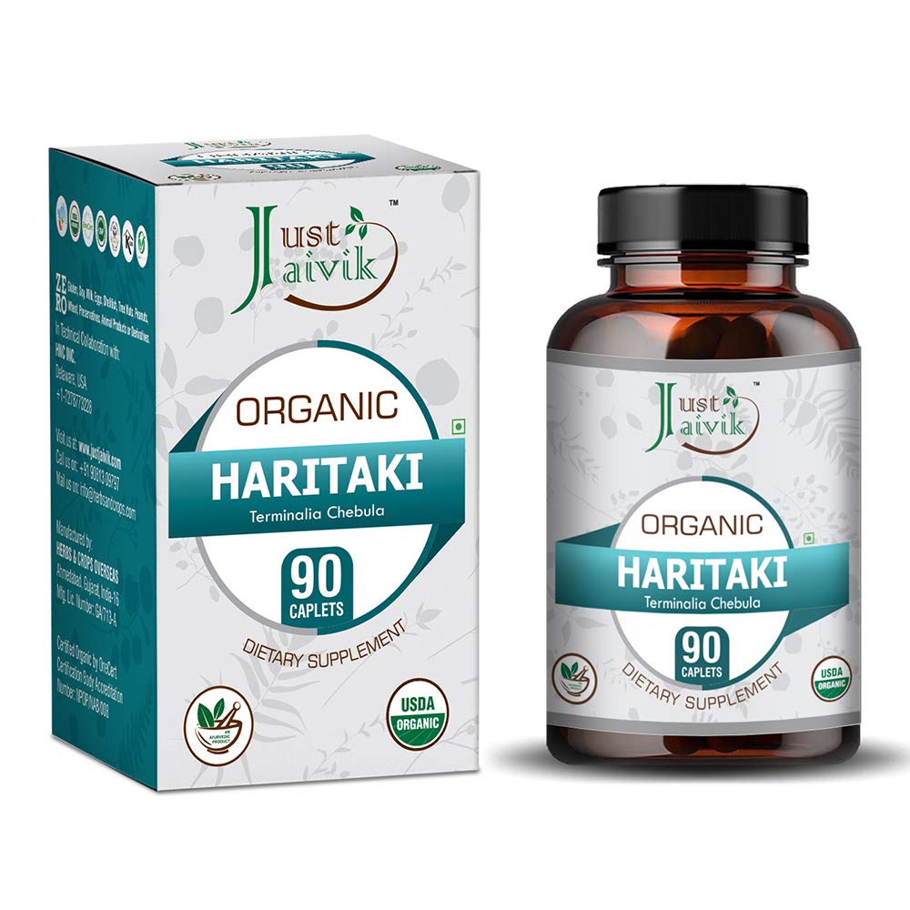 Juste Jaivik Organic Haritaki (Terminalia Chebula) - 750mg (90 comprimés)
