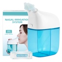 Sistema di irrigazione nasale con 30 confezioni Saline, Macchina di risciacquo del seno, Macchina di pulizia del naso con serbatoio di acqua e serbatoio di raccolta rifiuti - Blu