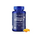 AIWO Ultimate Omega 3 Fish Oil Capsules for Men & Women, Double Strength 1000 mg with 360 mg EPA & 240 mg DHA, Burp-Free Formula, Supports Heart, Brain & Joint Health