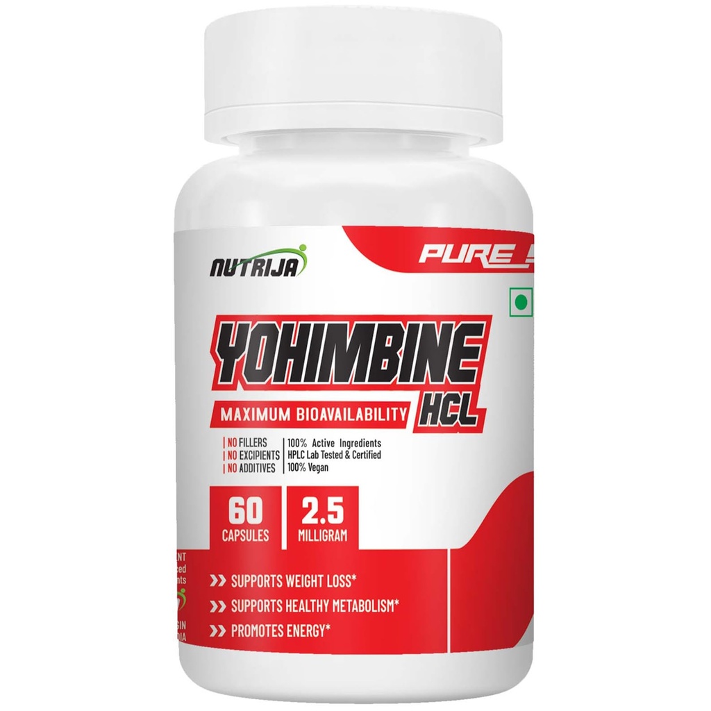 NutriJa Yohimbine HCL 2.5mg - Pack of 60 Capsules