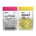 Ace Blend Women’s Wellness Combo | Omega 3 Fish Oil 1650mg (60 Softgels) + Multivitamin Capsule (60) | With EPA DHA, Iron, Quatrefolic, K2 & D3 | Daily Nutrition Support - For Men & Women