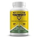 YouWeFit Pro-Vegetarian Omega 3 Capsules 1000mg 60 Capsules | 250mg DHA 200mg ALA & 50mg EPA | Algal Oil + Flaxseed Oil Formula | Astaxanthin Curcumin & Selenium | Heart Brain Joint & Recovery Support