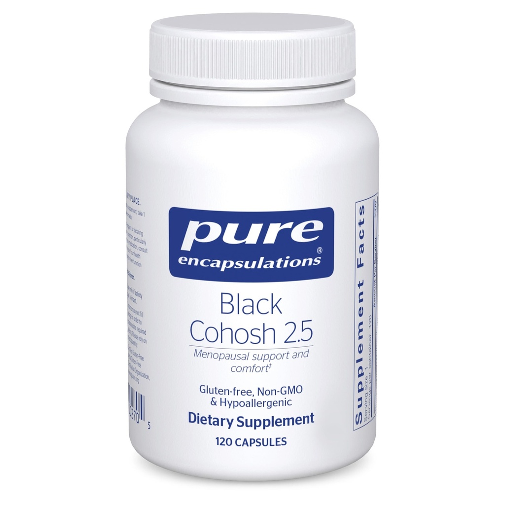 Pure Encapsulations Black Cohosh 2.5 | Integratore anallergico per offrire supporto durante menopause* | 120 capsule