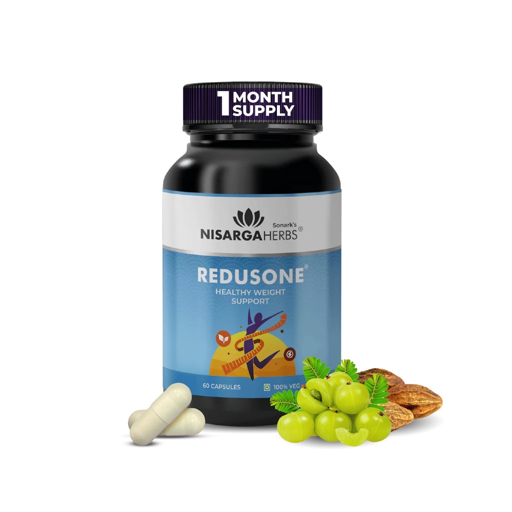 SONARK'S NISARGA HERBS Redusone (60 Veg Capsules) – Natural Ayurvedic Weight Management & Metabolic Support – Herbal Formula for Healthy Digestion, Energy Balance & Fat Metabolism
