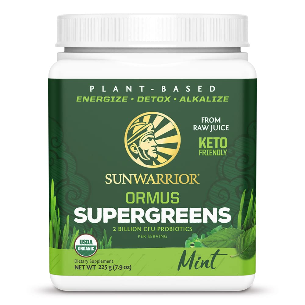 Bio Greens Poudre Superfood Complexe de Super Greens Biologique Poudre de Jus cru avec Probiotiques Moringa Feuille et Electrolyte Minéraux.