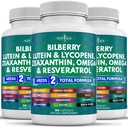 NEU AGE Augengesundheit Vitamine mit Bilberry Lutein & Zeaxanthin Lycopin Resveratrol Trauben Saatgut Extrakt Astaxanthin - Augen Vitamin - 180 Count