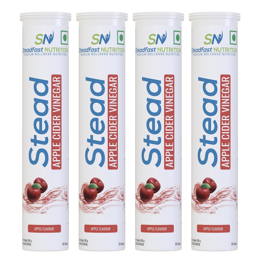 Steadfast Nutrition Apple Cider Vinegar Tablets for Weight Loss boost Immunity Strengthen (Apple, 80 Tablets, 320g)