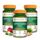 Pure Nutrition ACV Apple Cider Vinegar Tablets | Control Craving | ACV for Weight Loss & Detox with Wheat Grass & Spirulina for Enhanced Wellness | Rich in Antioxidants | Supports Weight Management, Detoxification & Immunity - 60 Veg Capsules (Pack of 3)