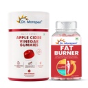 Dr. Morepen Apple Cider Vinegar Gummies & Fat Burner Tablets Combo, 30 Gummies + 60 Tablets, Weight Management & Metabolism Support