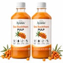Himalayan Sea Buckthorn Juice 500ml (Pack of 2) | Cold Pressed Seabuckthorn Berry Pulp Concentrate | Natural Vitamin C | Omega 3-6-7-9 | Antioxidant-Rich Gut Health Juice for Skin Glow, Heart & Immunity Support