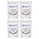 Nourish You Cold Milled Omega Meal Mix Powder | 100% Plant Based | Source of Omega 3 & 6 | Protien | Fibre & Anti-Oxidents | 200G (Pack of 4)