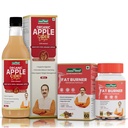 Jeena Sikho Fat Burner Tablets + Organic Apple Cider Vinegar with Mother Combo | Ayurvedic Weight Management, Metabolism & Digestion Support Pack