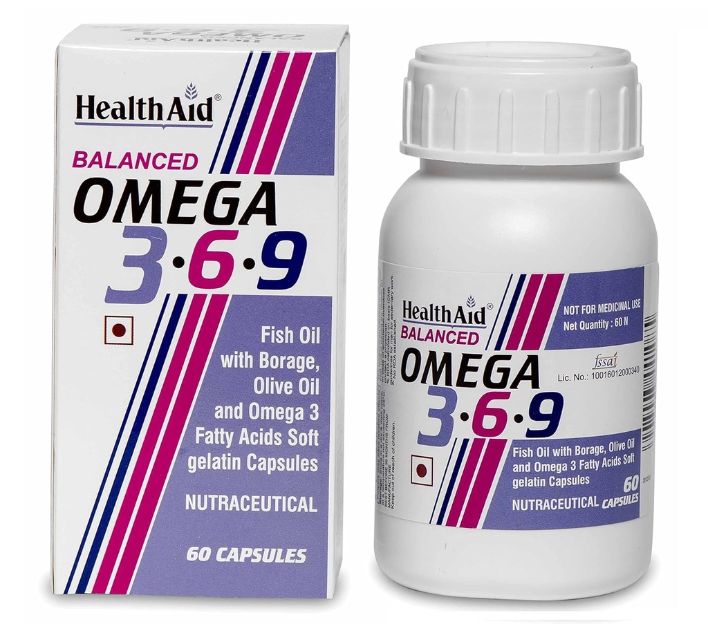 HealthAid Omega 3.6.9 (Balanced) - 60 Capsules